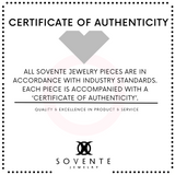 certificate of authenticity, jewelry certificate, sovente jewelry