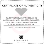 certificate of authenticity, jewelry certificate, sovente jewelry