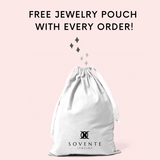 free jewelry pouch with every order, sovente jewelry 